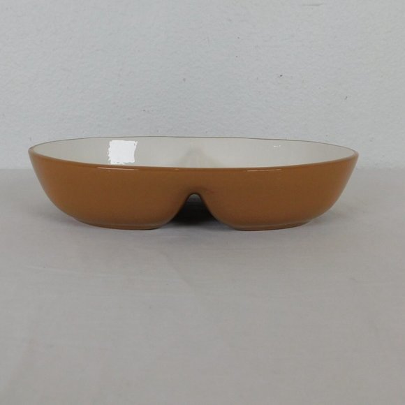 Stangl Pottery Thistle 10" Oval Divided Vegetable Bowl Pink Green Vintage FLAW - Picture 5 of 12